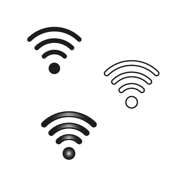 wi fi signal wireless network symbol black connectivity icon digital communication