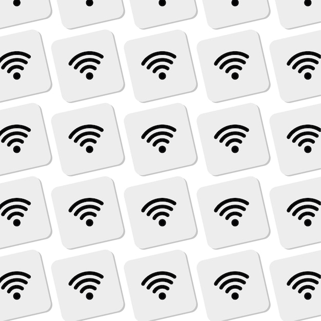 Wifi zone icon Connection symbol pattern background Vector