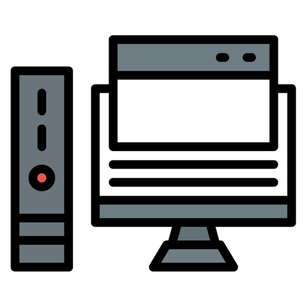 Windows Computer icon vector image Can be used for Coworking Space