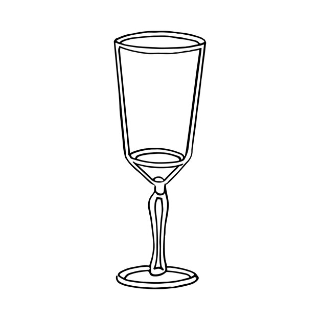 Wineglasses Continuous Line Drawing Hand Drawn Simple Vector Illustration Isolated on OffWhite Background Design Element Perfect for Poster Card Invitation Tshirt Print Wall Decoration