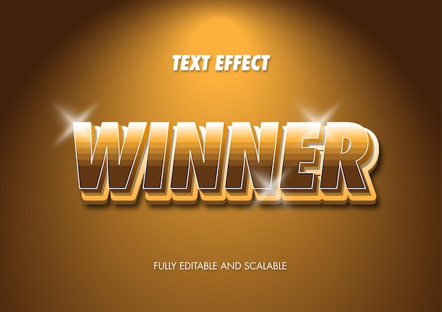 Winner Text Effect Editable