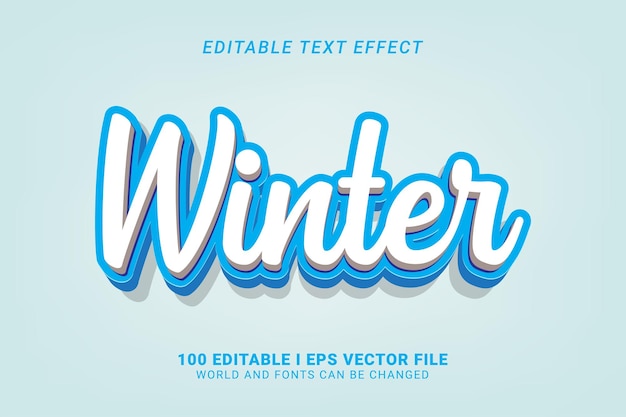 Winter Editable Text Effect Design