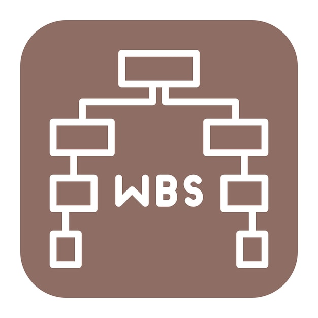 work breakdown structure icon vector image can be used for project assesment