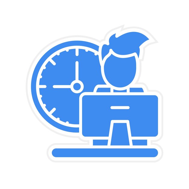 work time icon vector image can be used for time and date