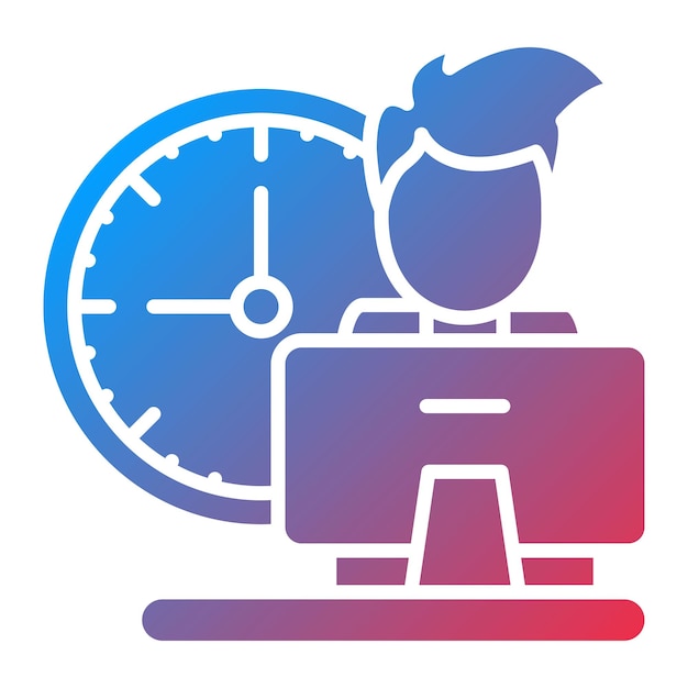 work time icon vector image can be used for time and date