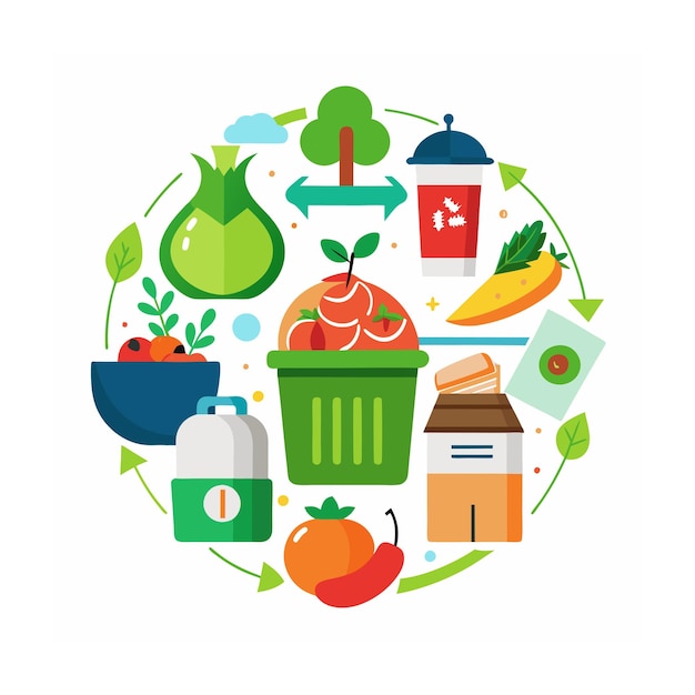 world food day concept illustration