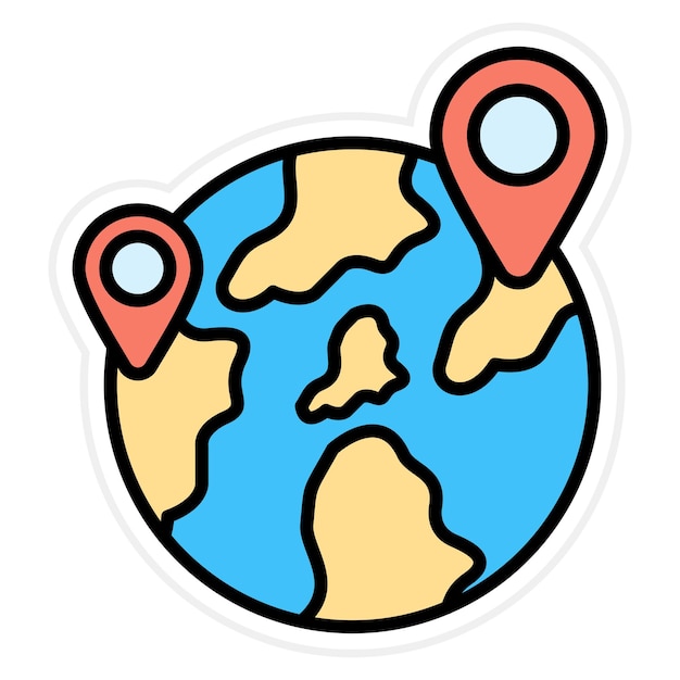 world location icon vector image can be used for marketing
