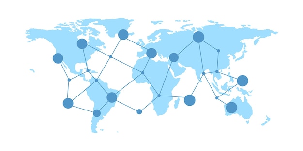 World logistic Global air logistic concept Vector illustration