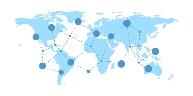 World logistic Global air logistic concept Vector illustration