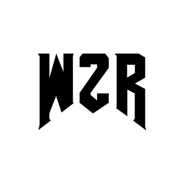 WZR letter logo design for technology company WZR logo design black and white color combination WZR logo WZR vector WZR design WZR icon WZR alphabet WZR typography logo design