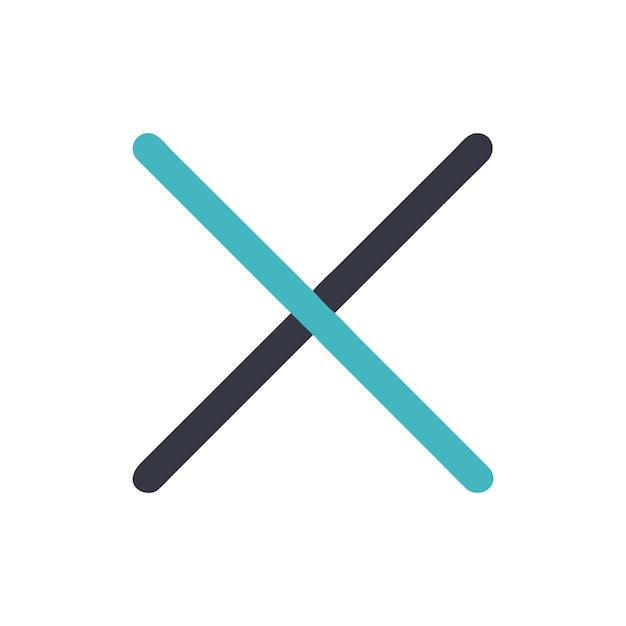 X Mark Cross Mark Icon Vector for User Interface Documents Websites and Mobile Applications