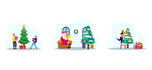 Xmas Tree Flat Bundle Design