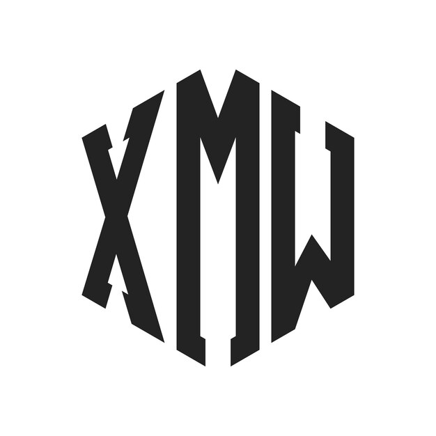 XMW Logo Design Initial Letter XMW Monogram Logo using Hexagon shape