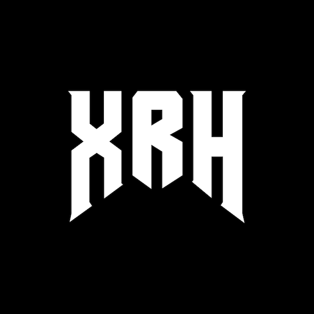 XRH letter logo design for technology company XRH logo design black and white color combination XRH logo XRH vector XRH design XRH icon XRH alphabet XRH typography logo design