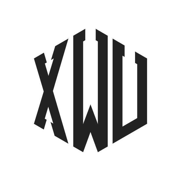 XWU Logo Design Initial Letter XWU Monogram Logo using Hexagon shape