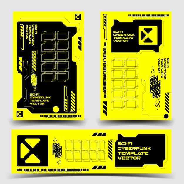 y2k 2000s scifi cyberpunk retrofuturistic layout template set dashboard for uxui application 2d vector illustration