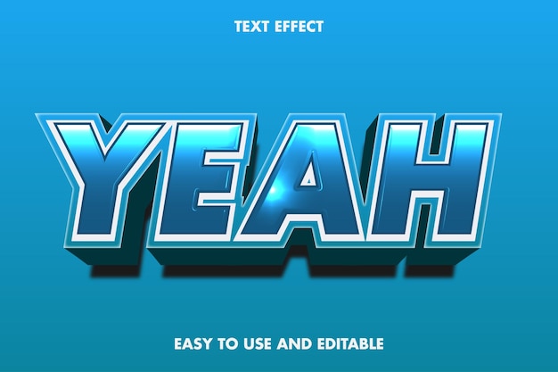 Yeah text effect template