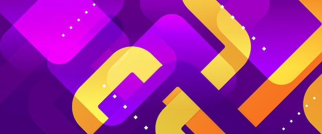 Yellow orange and purple violet vector minimalist simple abstract gradient geometric banner Graphic design element modern style concept for background banner flyer card wallpaper cover brochure