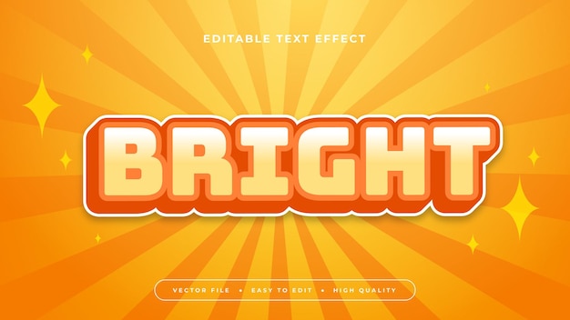 yellow orange and white bright 3d editable text effect font style