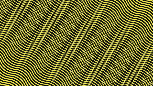 yellow wave stripes pattern background vector image