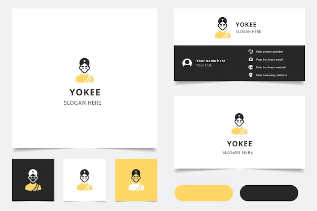 Yokee logo design with editable slogan branding book and
