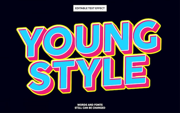 Young style text effect