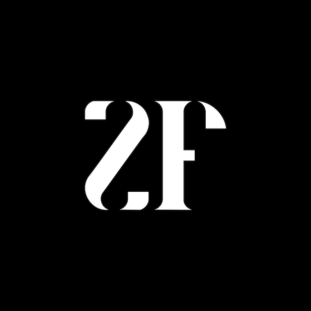 zf z f letter logo design initial letter zf uppercase monogram logo white color zf logo z f design zf z f