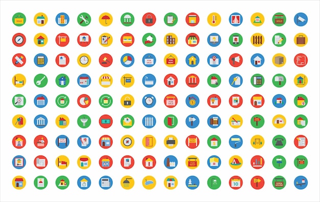 140 Icon Set Collection EPS