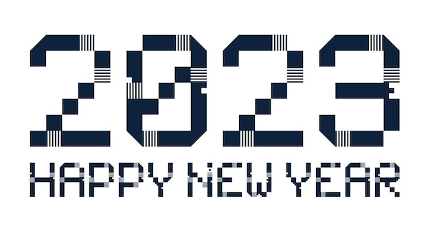 2023 new year diverse unusual sign for 2023 event decoration cute graphic creative emblem concept for banner brochure flyer calendar greeting card event invitation isolated vector logotype