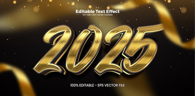 2025 editable text effect in modern trend style