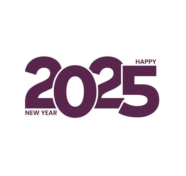2025 New year text symbol design