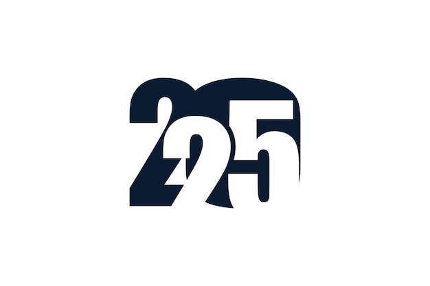 2025 number design for happy new year