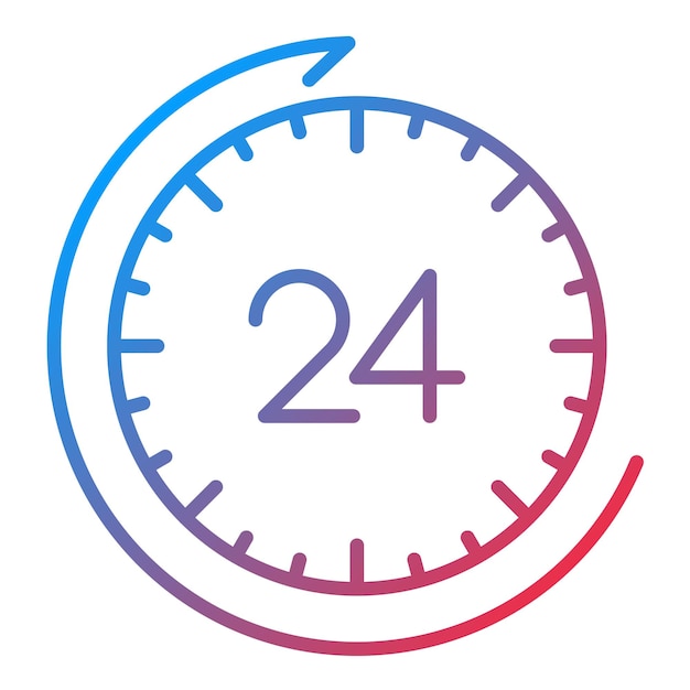 24 Hours Delivery icon vector image Can be used for Food Delivery