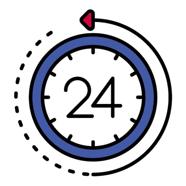 24 Hours Flat Illustration