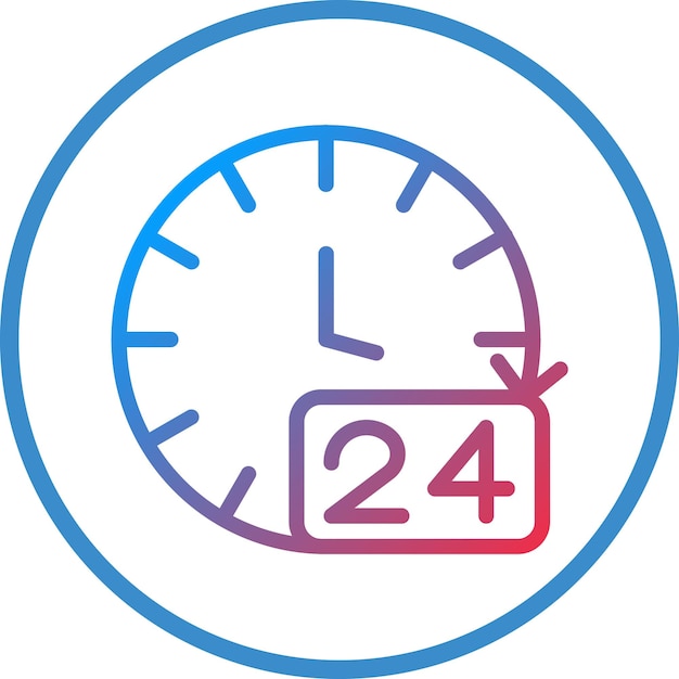 24 Hours Icon Style