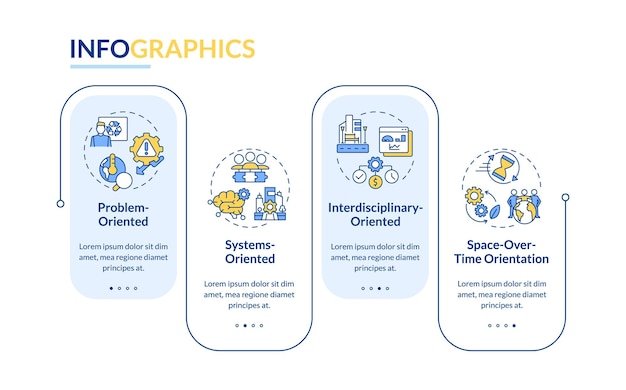 2D environmental psychology layout with linear icons concept