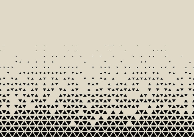 2D Geometric Two Colors Triangle Halftone Pattern