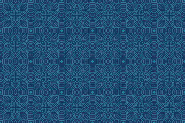 3530_Abstract Geometric Line Batik Seamless Pattern
