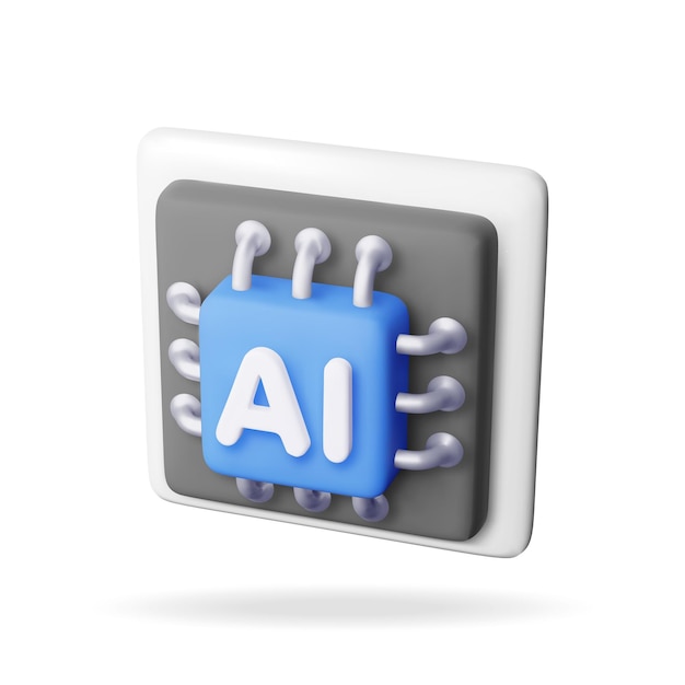 3d ai chip isolated artificial intelligence