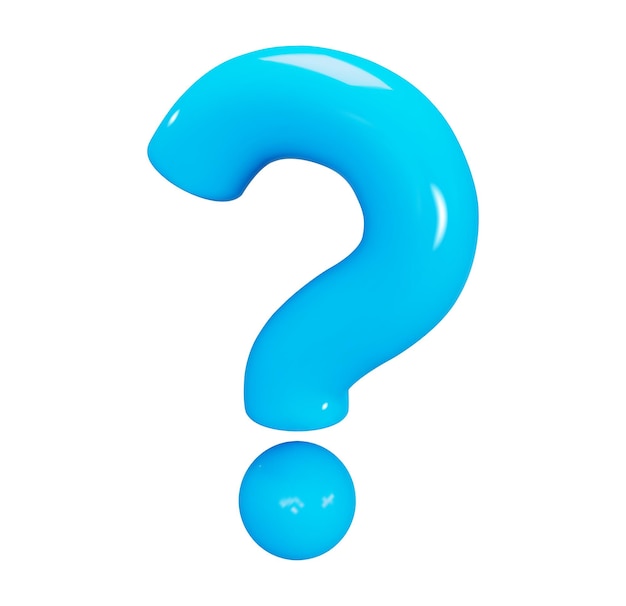 3d blue question mark Faq problem solution symbol Vector illustration on isolated background