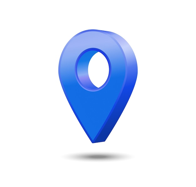 3D Blue Realistic Location map pin gps pointer markers vector illustration for destination