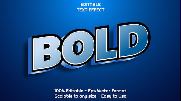 3d bold text effect editable text effect