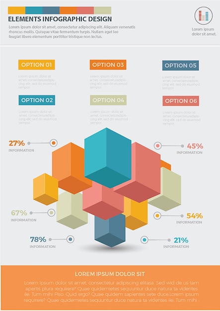 3d Chart infographic illustrator cs5