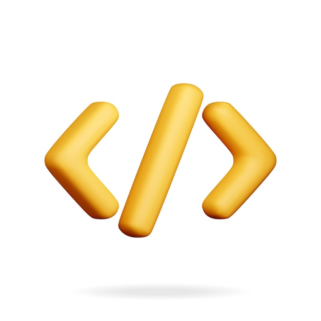 3d code icon isolated on white
