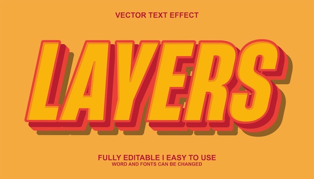 3d editable layers text style effect