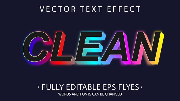 3D Editable text effect minimal font style premium vector and colourful background