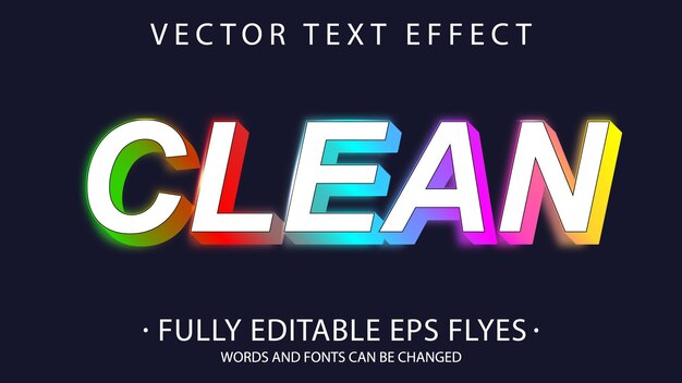 3D Editable text effect minimal font style premium vector and colourful background