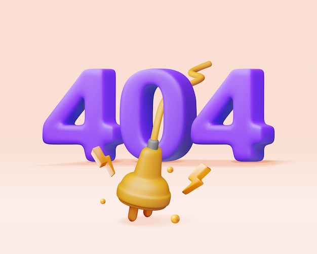3D electric plug with 404 digits