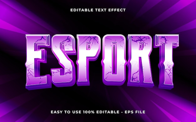 3d esport gradient scary text style effect template editable text effect