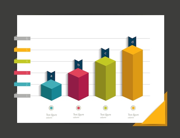 3d graph for infographic.
